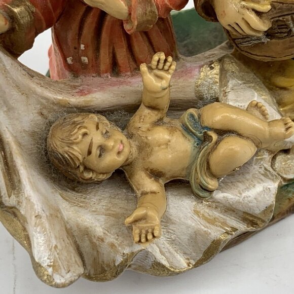 Italy Barefoot Angels with Baby Jesus Italy Figurine Christmas Decor 3" Italy 40 - Picture 8 of 10